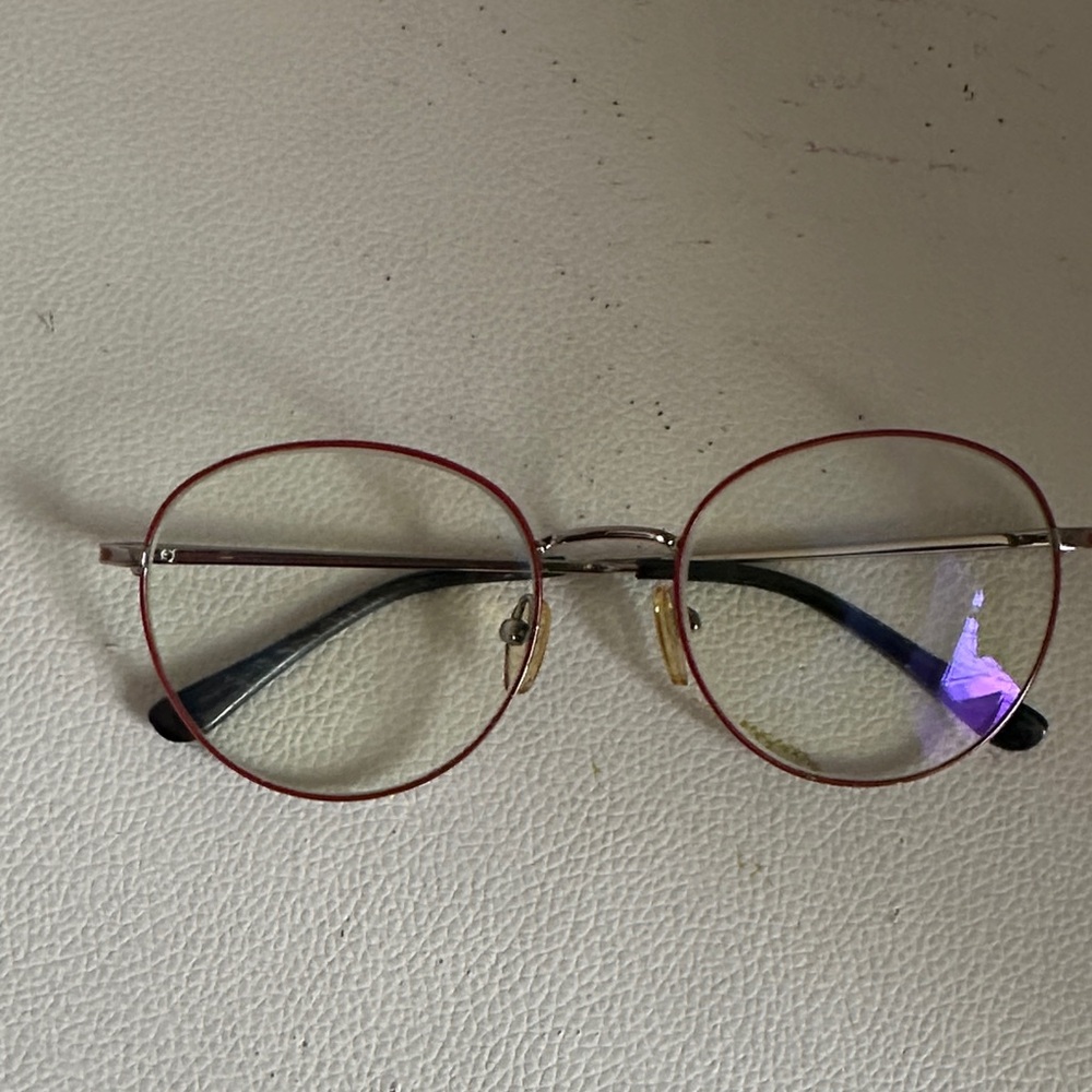 Round Red Frame Glasses